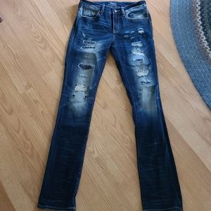 Rock Revival Remix Straight leg distress look jean